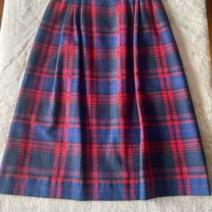 Pendlton Vintage Plaid Red and Blue Women's Skirt size 10